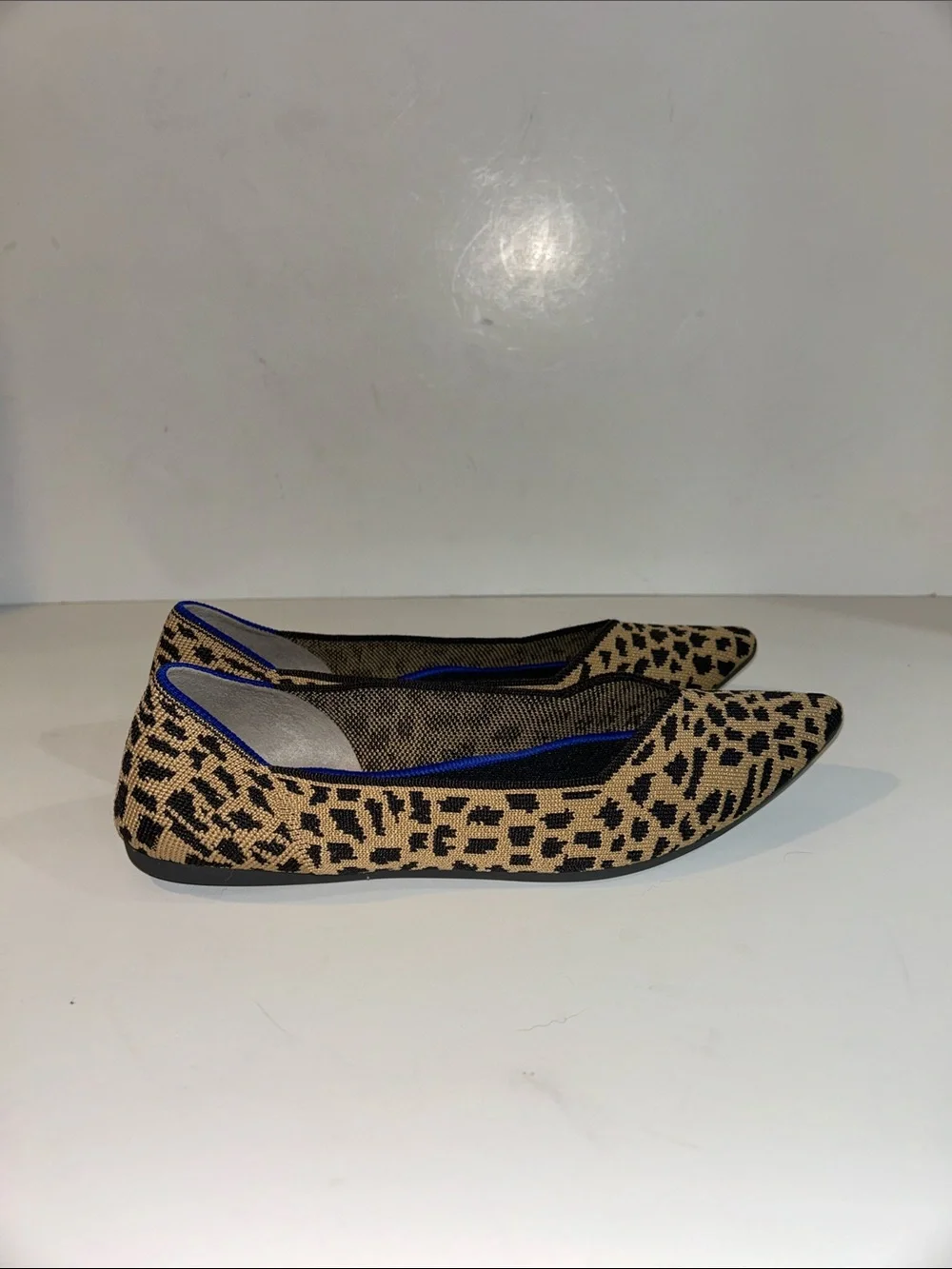 Rothy’s Pointed Tie Leopard Pattern Flats - Picture 4 of 10